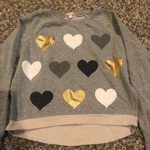Heart Sweatshirt with side zippers